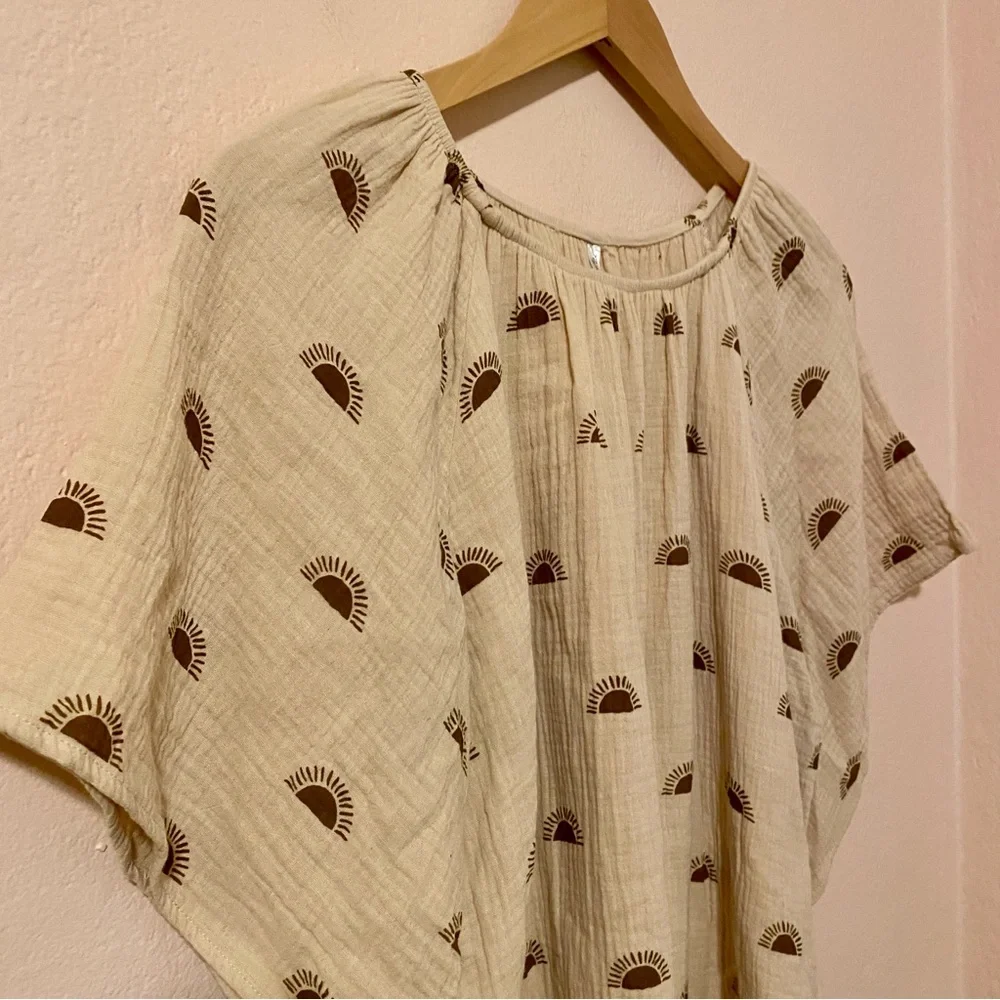 Rylee + Cru Jaime Cotton Dress in Sunset Print Medium - Picture 3 of 9